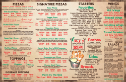 PIZZAS SIGNATURE PIZZAS STARTERS