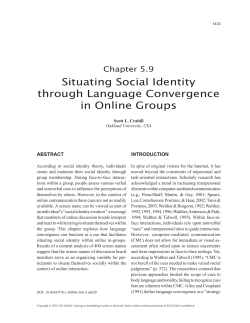 Situating Social Identity through Language Convergence in Online