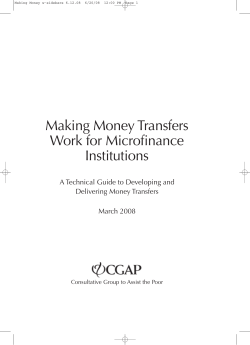 Making Money Transfers Work for Microfinance Institutions