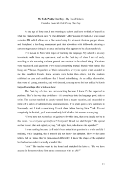 11 Me Talk Pretty One Day &ndash; By David Sedaris From his book Me