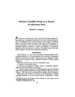 Chlorine in Distilled Water as a Source of Laboratory Error