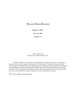 Magazine Prices Revisited - Federal Reserve Bank of Kansas City