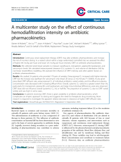 A multicenter study on the effect of continuous hemodiafiltration