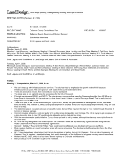 MEETING NOTES - Cabarrus County