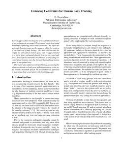 Enforcing Constraints for Human Body Tracking