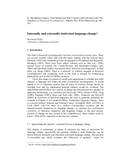 Internally and externally motivated language change*