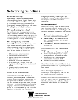 Networking Guidelines