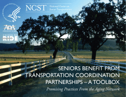 Seniors Benefit from Transportation Coordination Partnerships