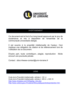 Ce document est le fruit d`un long travail approuv&eacute; par le jury de