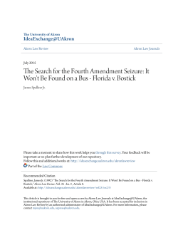 The Search for the Fourth Amendment Seizure: It Won`t Be Found on
