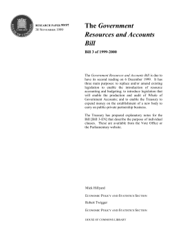 The Government Resources and Accounts Bill