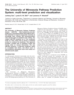 The University of Minnesota Pathway Prediction System: multi