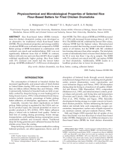 Physicochemical and Microbiological Properties of