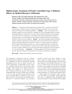 Multisystemic Treatment of Poorly Controlled Type 1 Diabetes