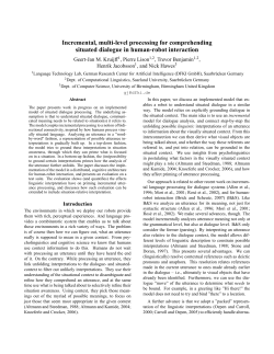 Incremental, multi-level processing for comprehending situated