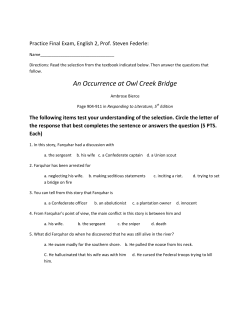 An Occurrence at Owl Creek Bridge