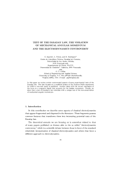 TEST OF THE FARADAY LAW, THE VIOLATION OF MECHANICAL