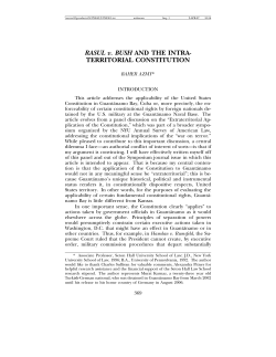 RASUL v. BUSH AND THE INTRA