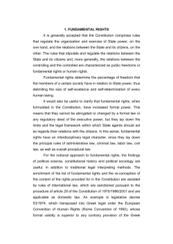 1. FUNDAMENTAL RIGHTS It is generally accepted that the