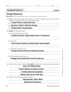 Energy Resources