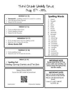 Miss Rodriguez`s Weekly News