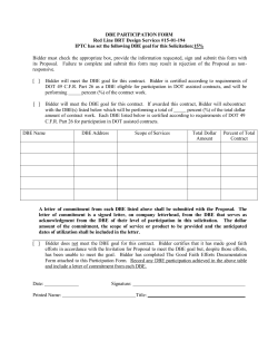 DBE PARTICIPATION FORM Red Line BRT Design