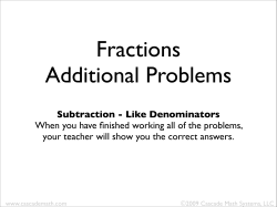 FR-SUBL-P - Cascade Math Systems