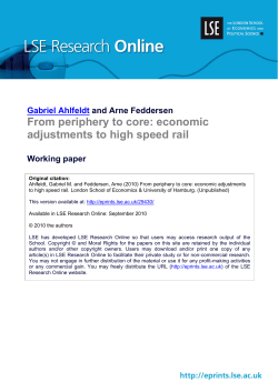 From periphery to core: economic adjustments to high speed rail