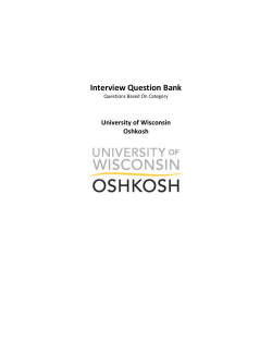Interview Question Bank - University of Wisconsin Oshkosh