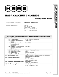 HASA CALCIUM CHLORIDE
