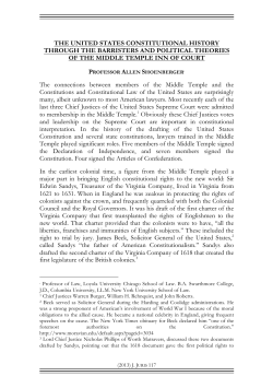 THE UNITED STATES CONSTITUTIONAL HISTORY THROUGH