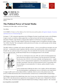 The Political Power of Social Media