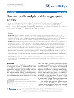Genomic profile analysis of diffuse-type gastric