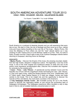 south american adventure tour 2013