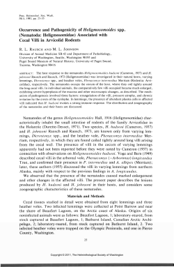Occurrence and Pathogenicity of Heligmosomoides spp.