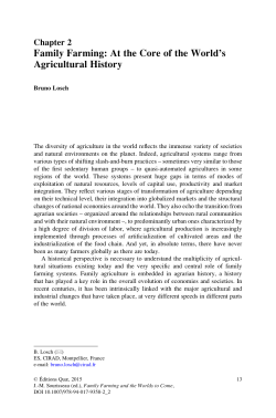 Family Farming: At the Core of the World`s Agricultural History