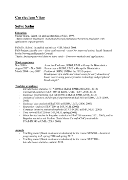 Curriculum Vitae Solve S&aelig;b&oslash;