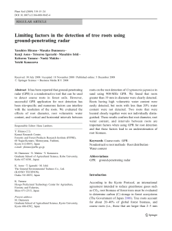 Limiting factors in the detection of tree roots using ground