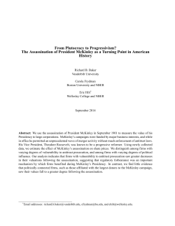 From Plutocracy to Progressivism? The Assassination of President