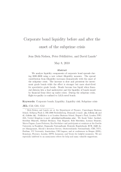 Corporate bond liquidity before and after the onset of the