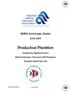 Productive Plankton - Dauphin Island Sea Lab