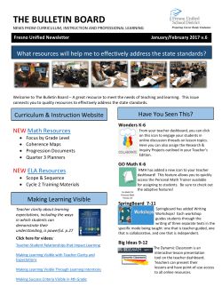 the bulletin board - Fresno Unified School District