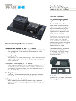 Phase One FlexAdaptor for 4&rdquo; x 5&rdquo; cameras