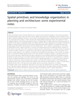 Spatial primitives and knowledge organization in planning and