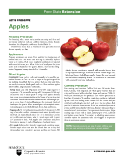LET`S PRESERVE Apples - Penn State Extension