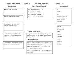 Subject: Social Studies Grade: 6 Unit/Topic: Geography 9 Weeks: 1st