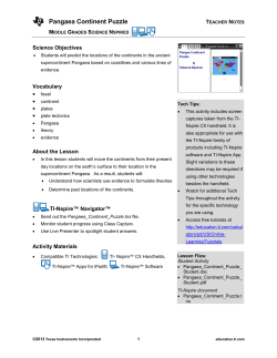 Pangaea Continent Puzzle - TI Education