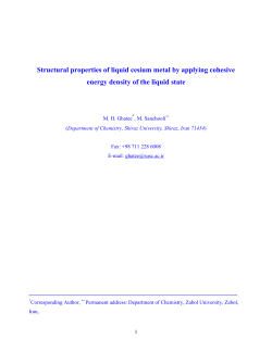 Structural properties of liquid cesium metal by applying cohesive