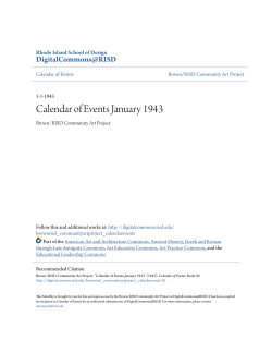 Calendar of Events January 1943