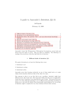 A guide to Anscombe`s Intention, &sect;&sect;1-31